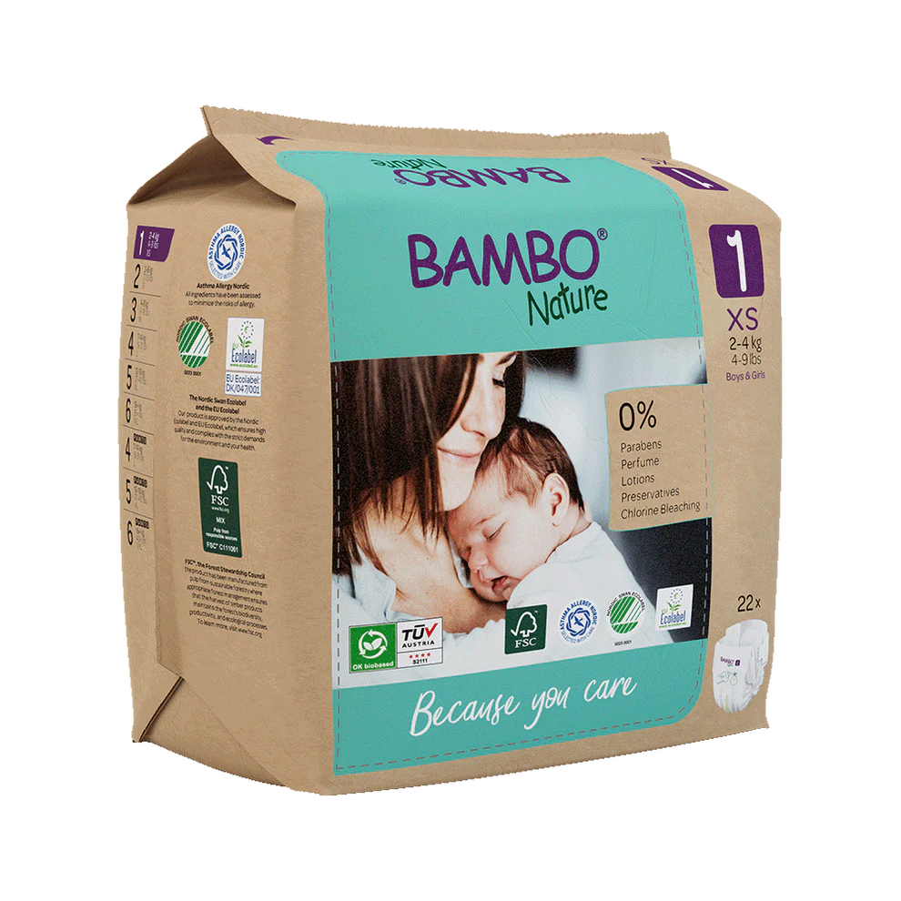 Bambo Nature 1, (2-4 kg / 4-9 lbs), 22 buc.