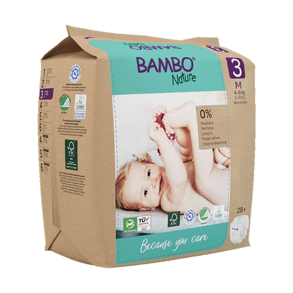 Bambo Nature 3, (4-8 kg / 9-18 lbs), 28 buc.