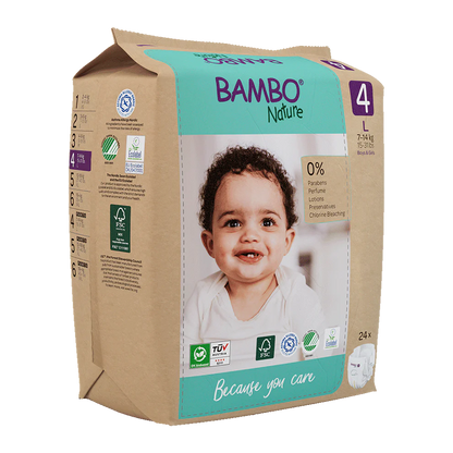 Bambo Nature 4, (7-14 kg / 15-31 lbs), 24 buc.
