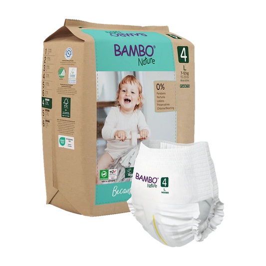 Bambo Nature Scutecele tip chilot 4, (7-12 kg / 15-26 lbs), 20 buc.