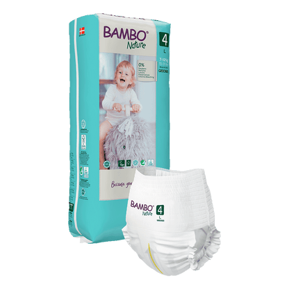 Bambo Nature Scutecele tip chilot 4, (7-12 kg / 15-26 lbs), 40 buc.