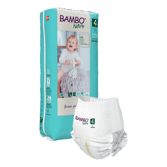 Bambo Nature Scutecele tip chilot 4, (7-12 kg / 15-26 lbs), 40 buc.
