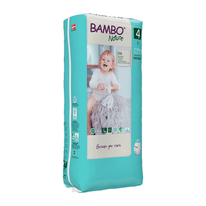 Bambo Nature Scutecele tip chilot 4, (7-12 kg / 15-26 lbs), 40 buc.
