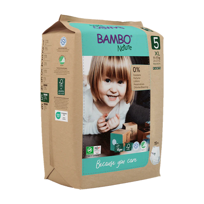 Bambo Nature Scutecele tip chilot 5, (11-17 kg / 24-37 lbs), 19 buc.