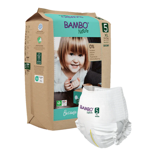 Bambo Nature Scutecele tip chilot 5, (11-17 kg / 24-37 lbs), 19 buc.
