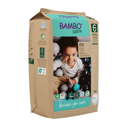 Bambo Nature Scutecele tip chilot 6, (15+ kg / 33+ lbs), 18 buc.