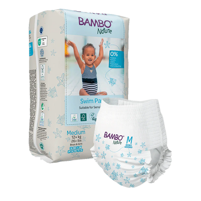 Bambo Nature Swim Scutece chilotel de baie, Marimea M, +12 kg, 12 bucati